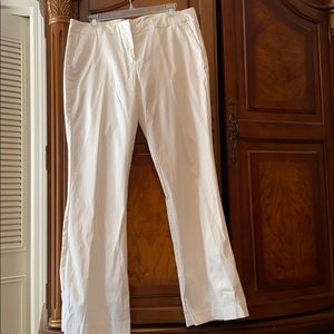Ladies white chinos, bootcut